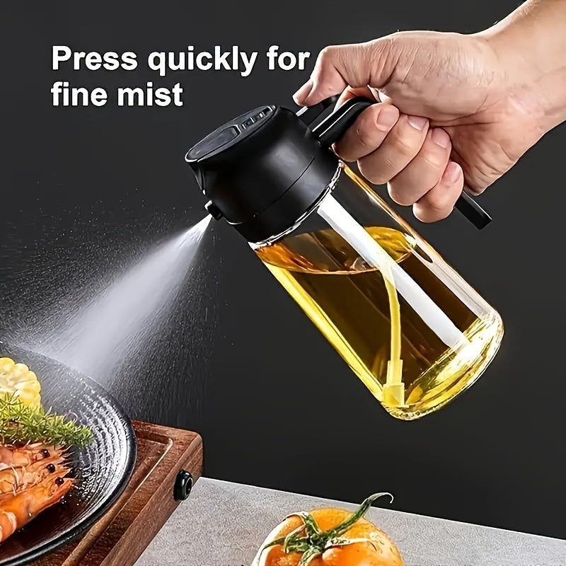 Glass Olive Oil Sprayer Dispenser 15.89oz PVC-Free Kitchen Cooking BBQ Baking