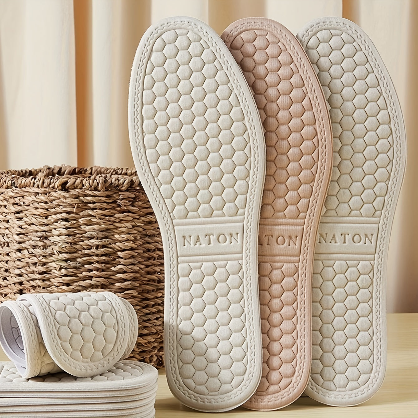 Unisex Memory Foam Insoles Breathable Latex Cushions Anti-Slip Durable