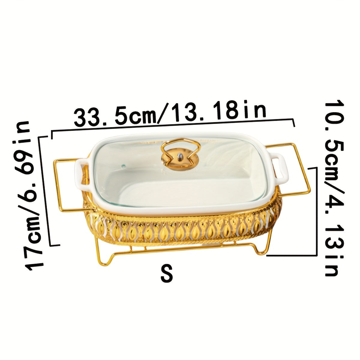 Ceramic Serving Platter with Lid for Soup Sandwiches and More