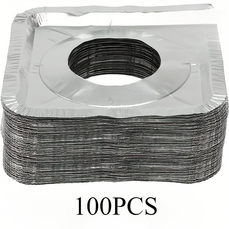 10/50/100 шт. одноразовых алюминиевых фольгированных крышек для конфорок газовых и электрических плит