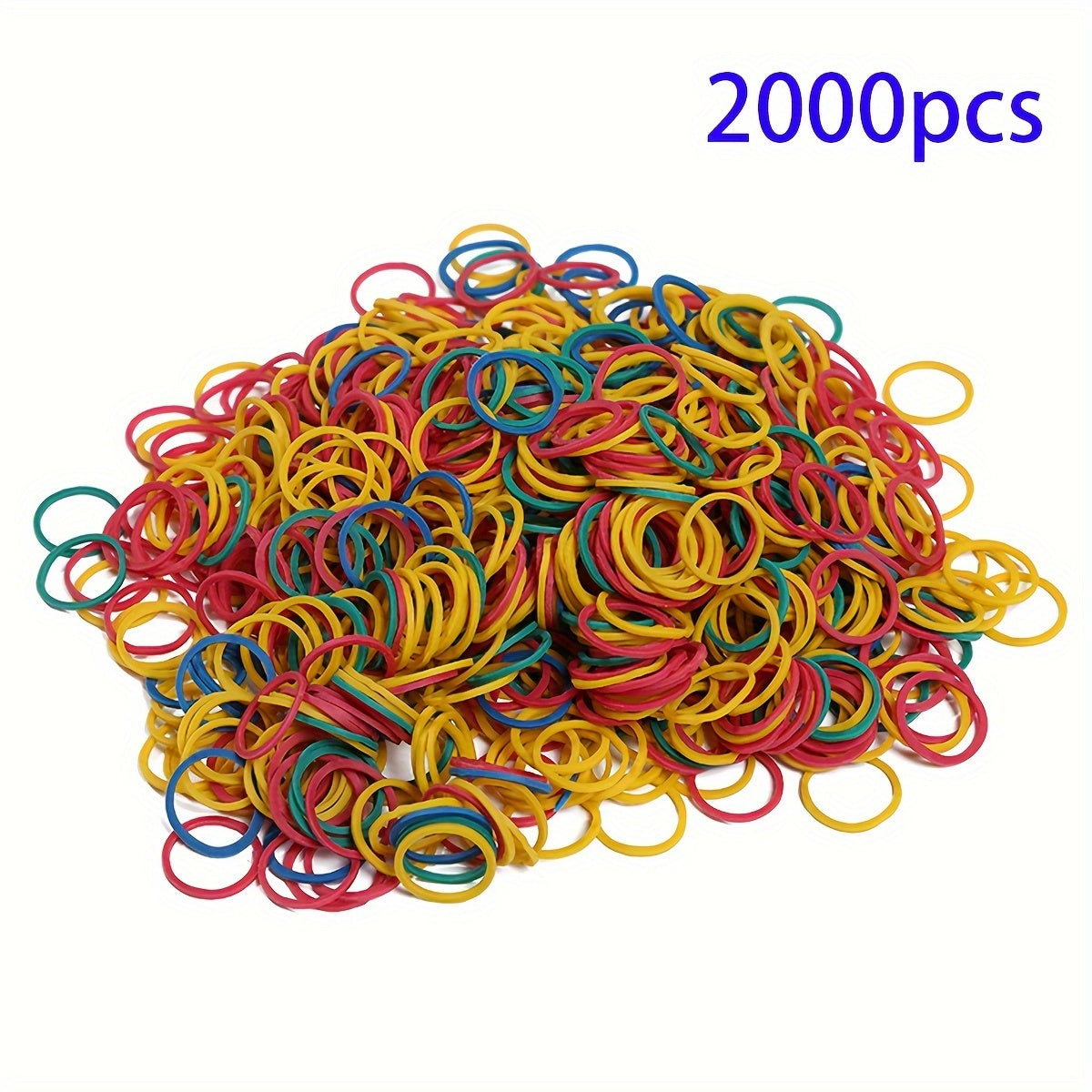 Natural Rubber Mini Elastic Bands Multicolor 16mm for Office School Braiding