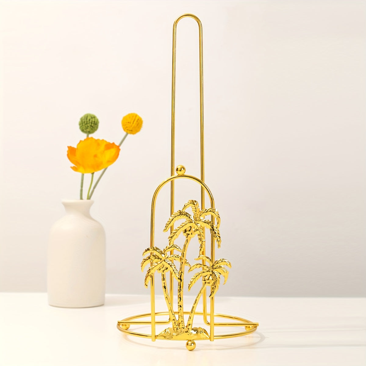 Kokos daraxti dizayni qog'oz sochiq tutqichi, burg'ulashsiz, stol usti, oshxona, hammom