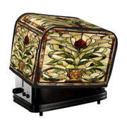 Toaster Cover for 2-Slice Bread with Stained Glass Pattern Washable Polyester Dust and Fingerprint Resistant