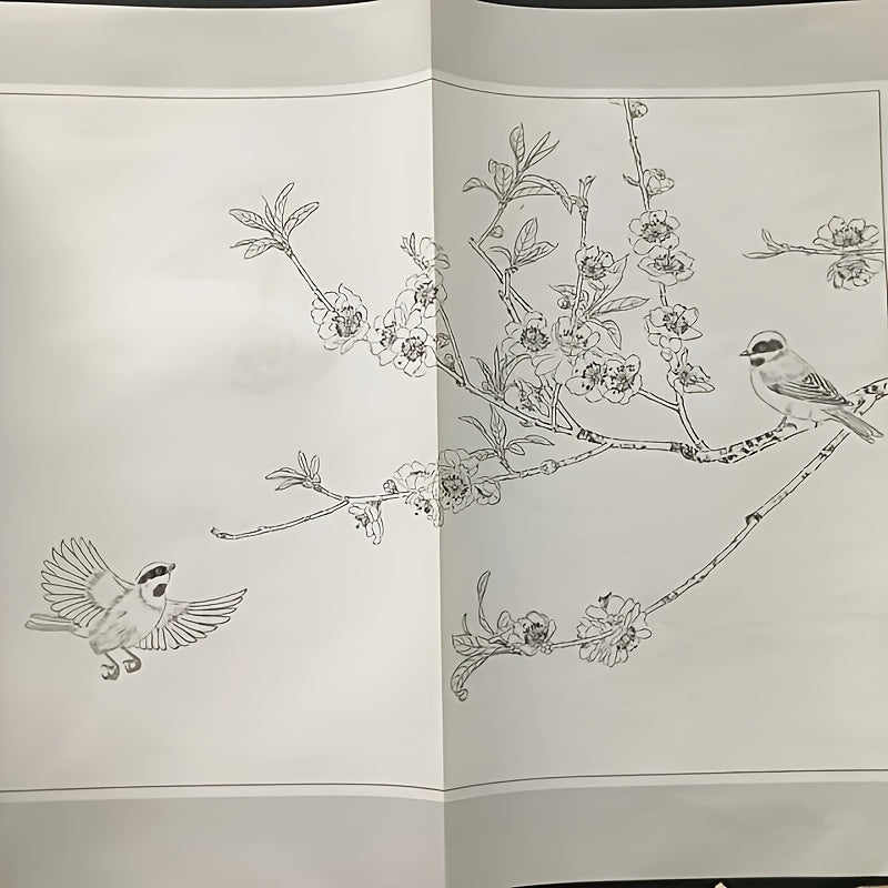 Manual de técnicas de pintura china para flores y aves Libro de arte en rústica