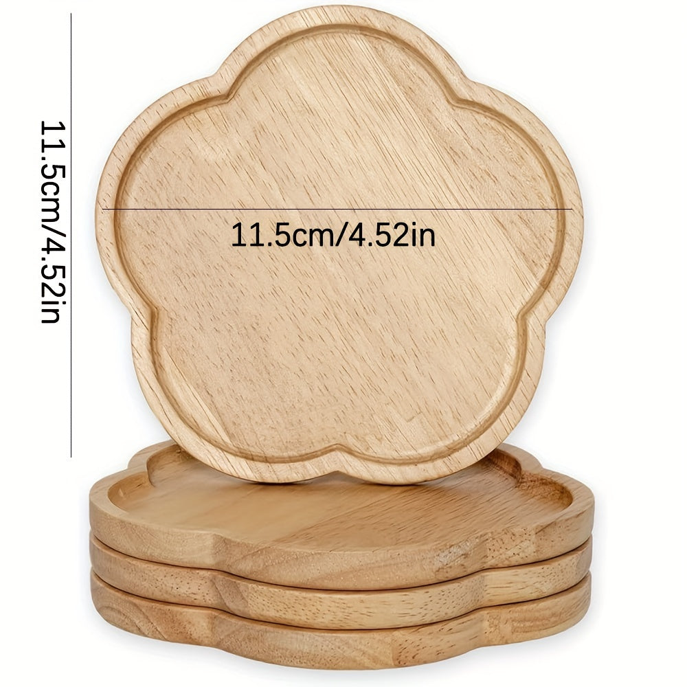 Bamboo Wooden Coaster Set for Tea Coffee Snacks Kitchen Decor Housewarming Gift