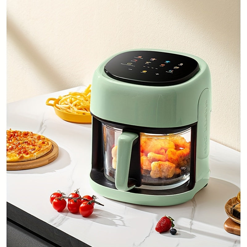 Touch Screen Air Fryer 4.5L Capacity High Borosilicate Glass Basket 1350W