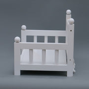 Baby Photography Props White Wooden Crib Bed for Newborn Photos
