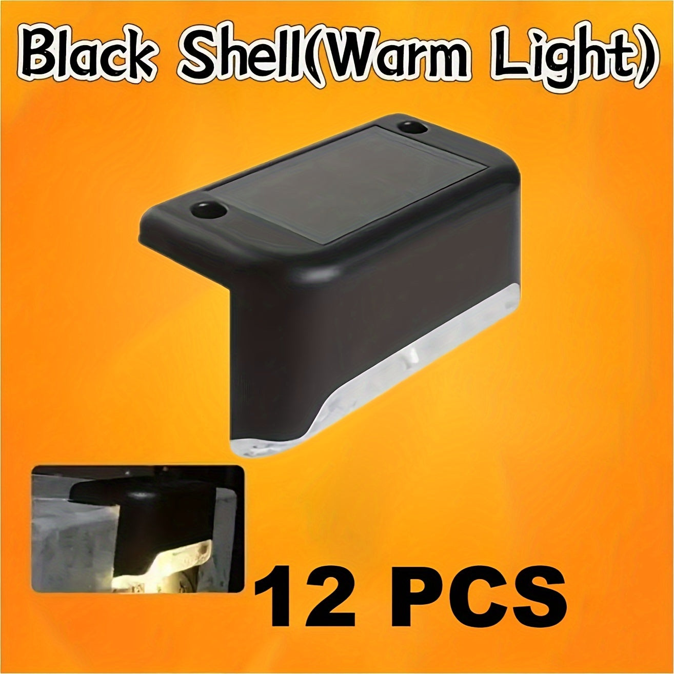 Lámparas solares LED de paso de 16/12/4 piezas para exteriores, para escaleras, caminos, resistentes al agua IPX-4