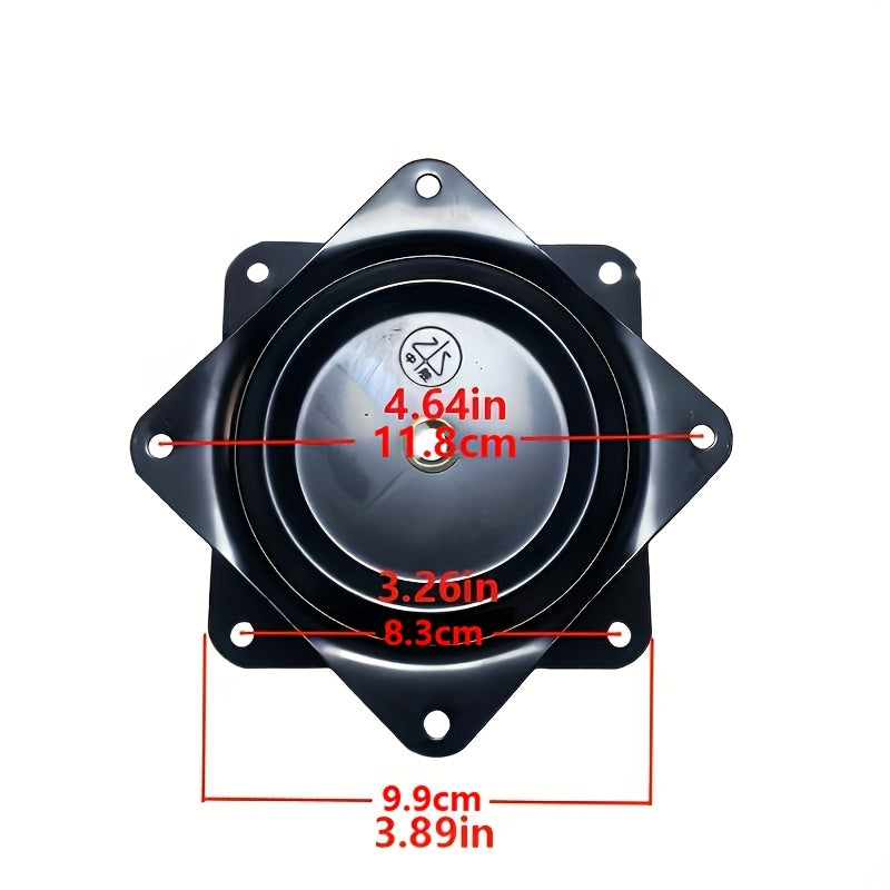 Mustahkam 15.24 sm/10.16 sm stulning aylanuvchi asoslari, 360° aylanish bilan, bar stullari va mebellar uchun ideal.