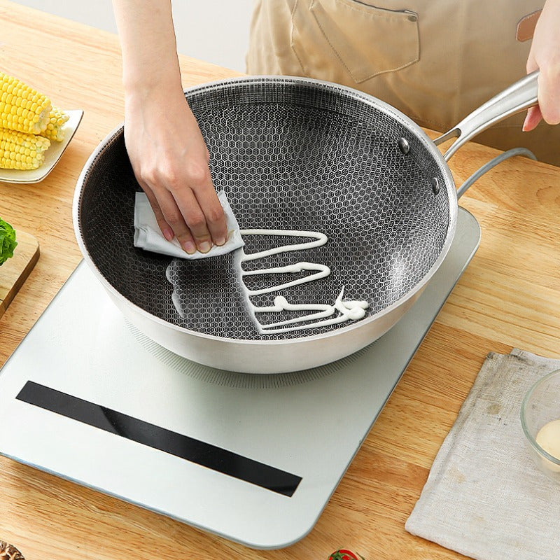 Stainless Steel Cookware Set 5 Pieces Non-Stick Honeycomb Design Pots Pans