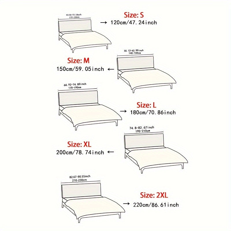Velvet Headboard Slipcover Dust-Proof Bedroom Furniture Protector
