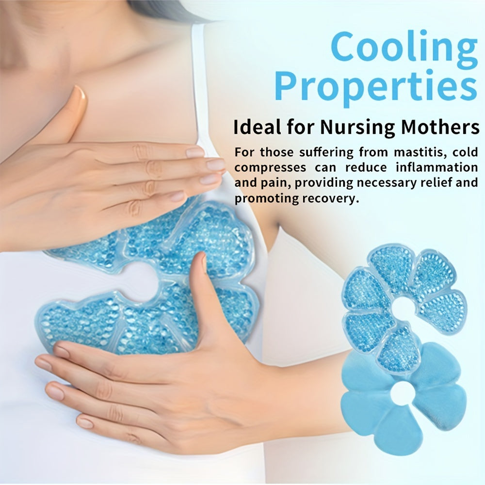 Set of 2 Hot Cold Breast Pads for Nursing Mothers PVC Breastfeeding Support