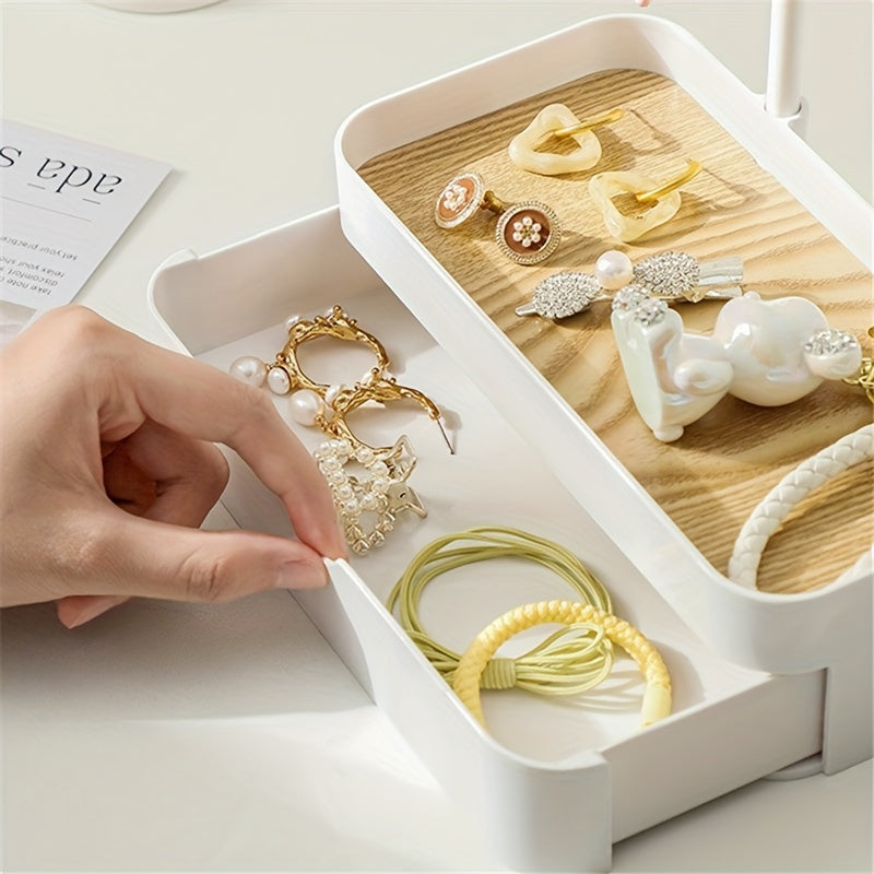 Soporte organizador de joyería colgante para collares, anillos, pendientes, accesorios para el cabello, estante de exhibición elegante