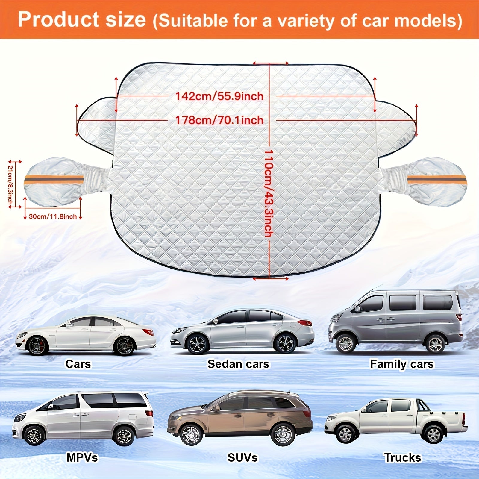 Premium qalin avtomobil shisha qoplamasi UV qor, qor, quyiltirilgan