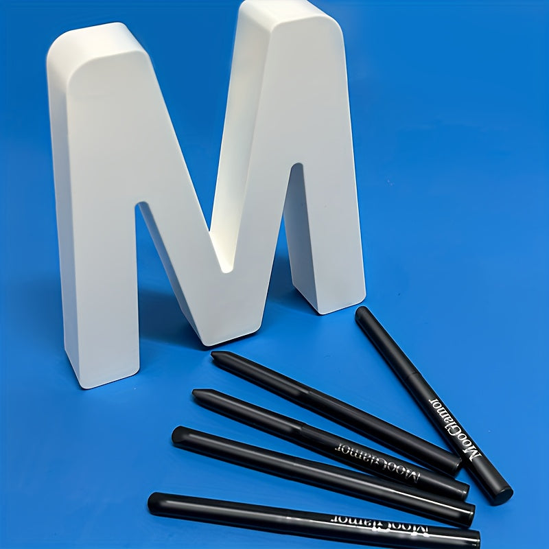 Lápices de delineador de ojos impermeables para mujer, gel negro de larga duración, set de 3