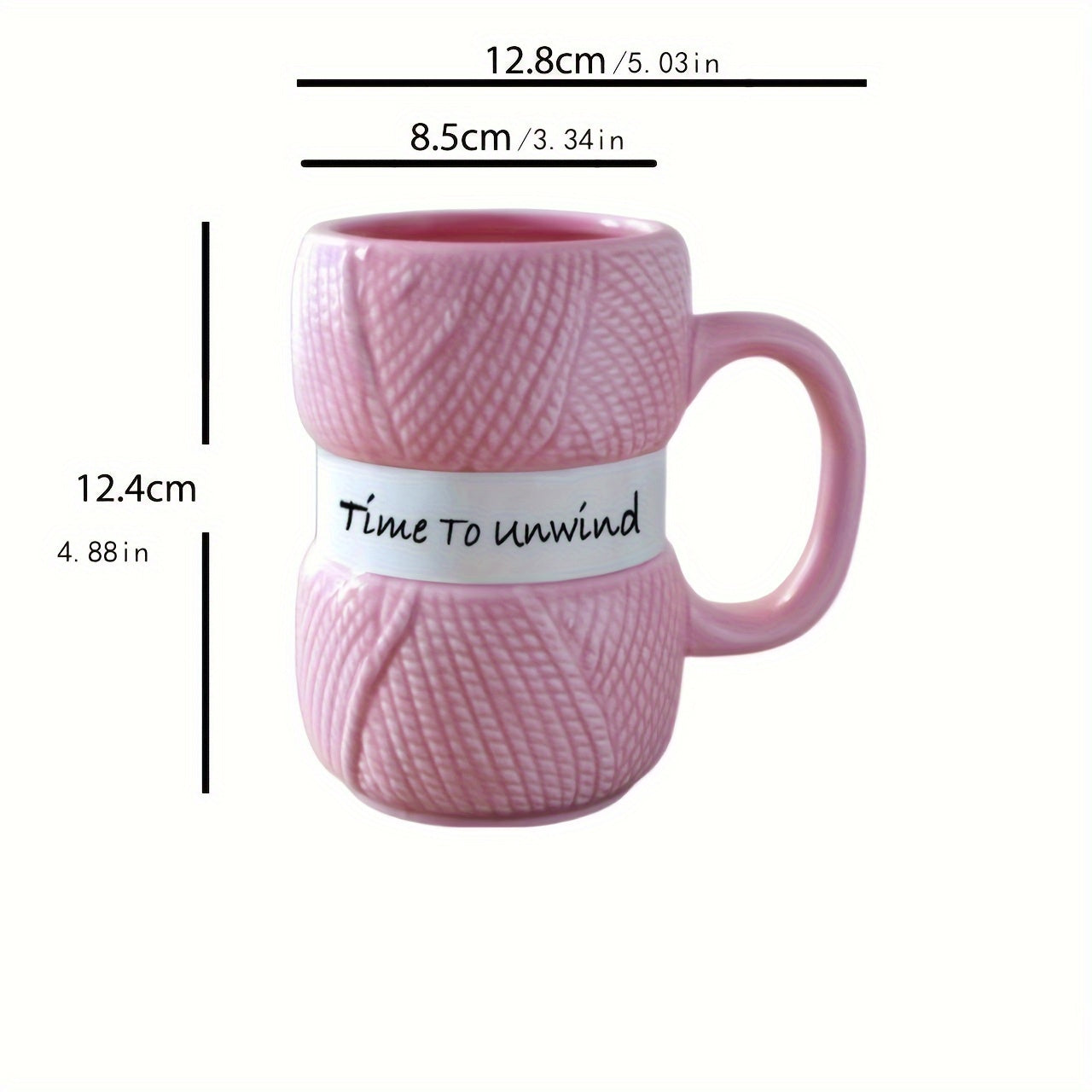14.37oz Ceramic Coffee Mug Insulated Reusable Kitchen Drinkware