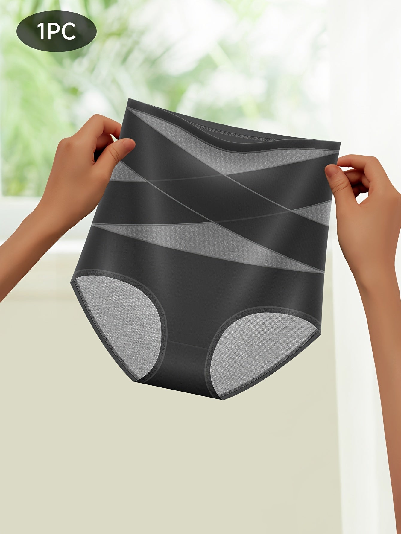 Женские трусики с высокой талией и перекрестными ремешками, средней поддержкой и нейлоновым материалом.