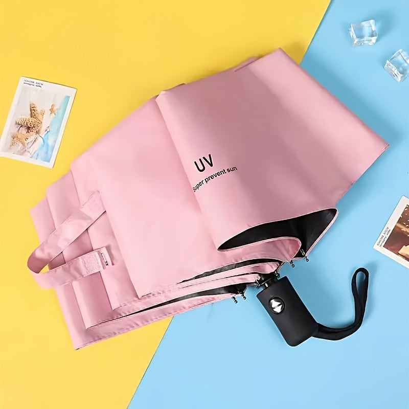 Automatic UV Protection Foldable Umbrella with Iron Frame and Pongee Canopy