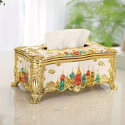 Rose Relief Tissue Box Luxury Design for Household and Commercial Use
