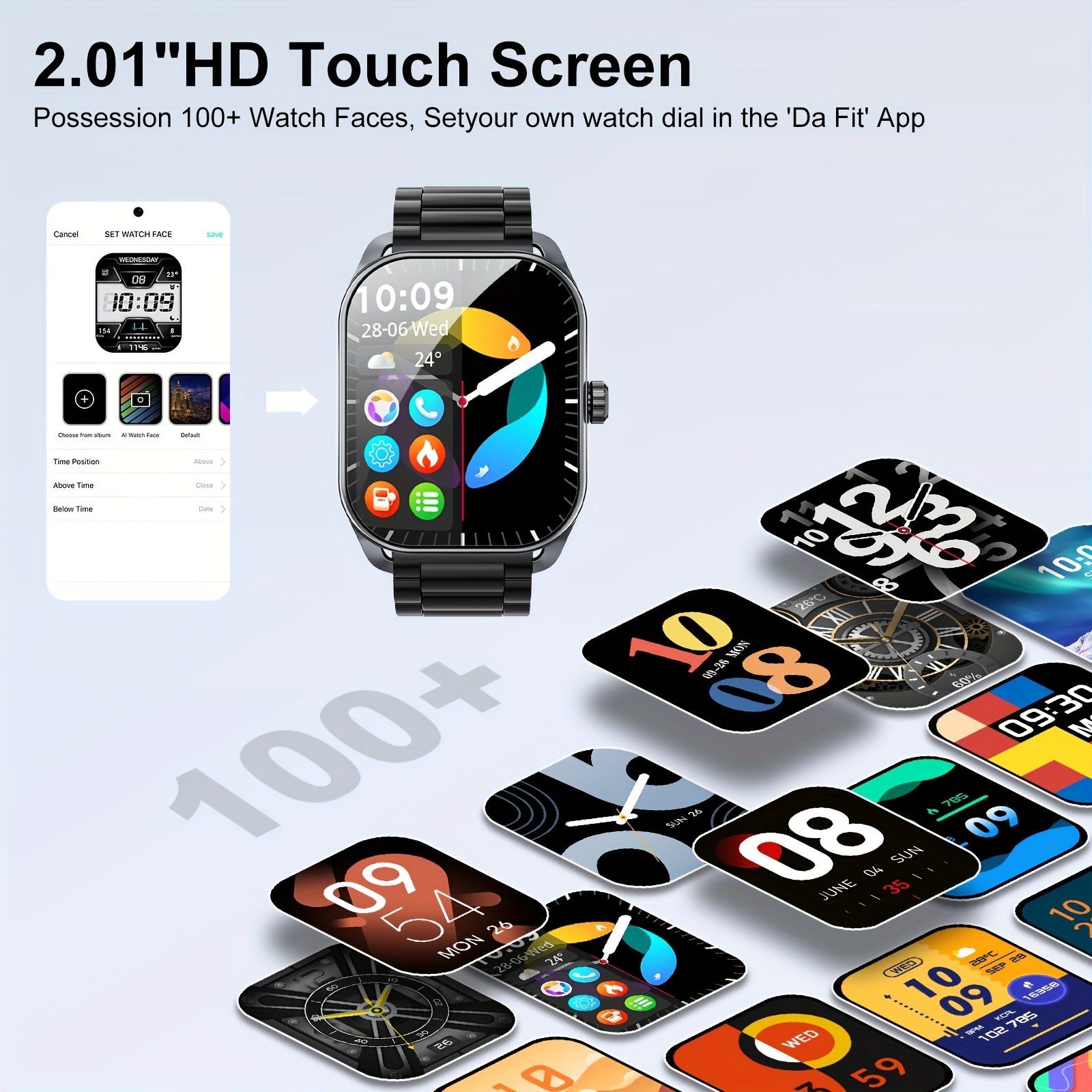 Smart Watch for Men and Women Waterproof Fitness Tracker with Wireless Calling and Notifications