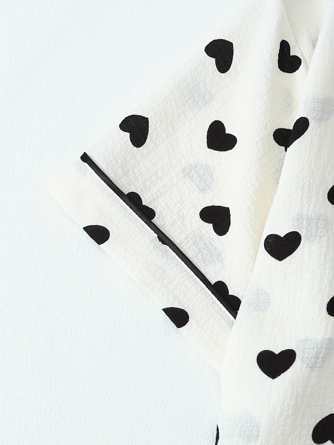 Women's Printed Cardigan Set with Turnover Collar and Short Sleeves