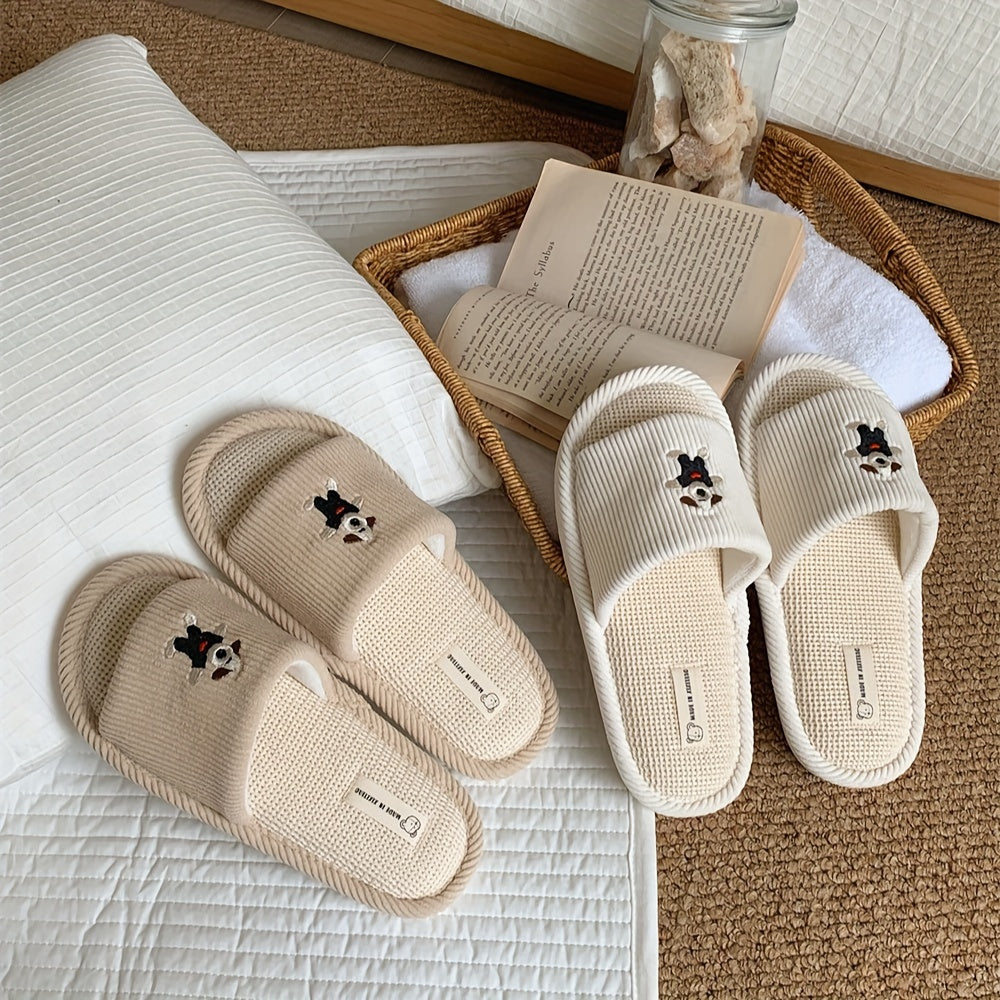 Uniseks peluş multfilmli yotoq xonasi ichki poyabzal yumshoq tagi sirpanmaydigan qulay oyoq kiyim