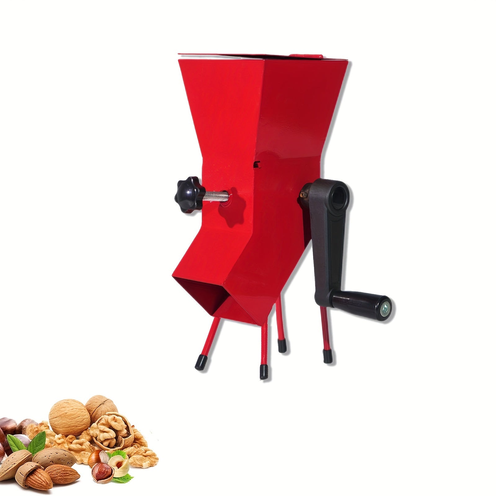 Small Hand Crank Pecan Nut Cracker All Steel Adjustable Sheller Device