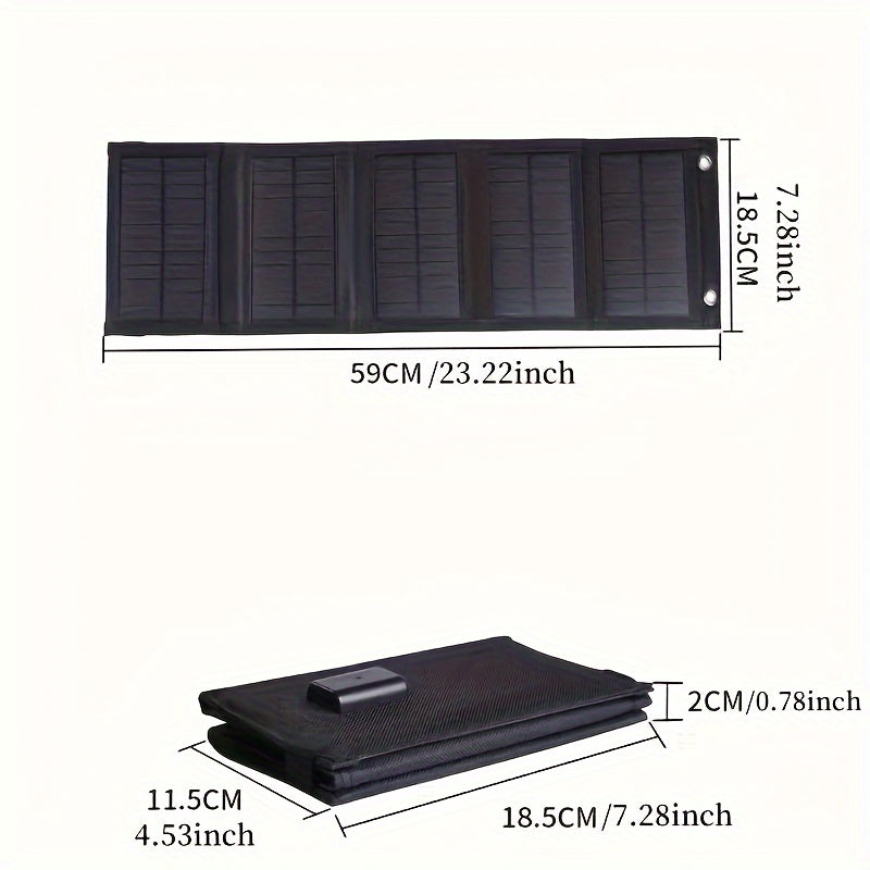 35W Portable Foldable Solar Charger Panel with USB Output for Travel Camping