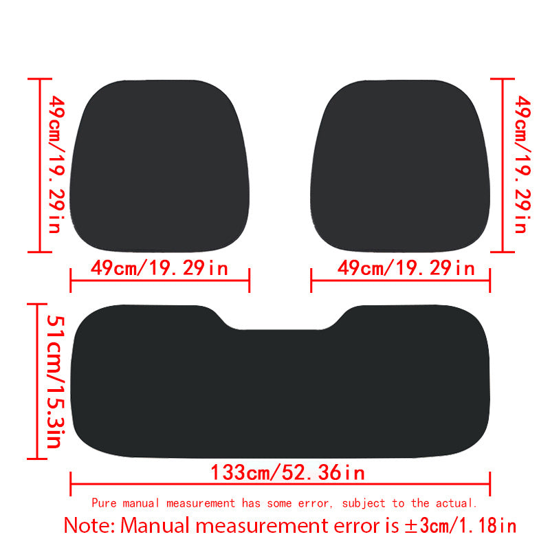 Car Seat Cover Set 3pcs Breathable Linen Style Universal Summer Seat Protectors