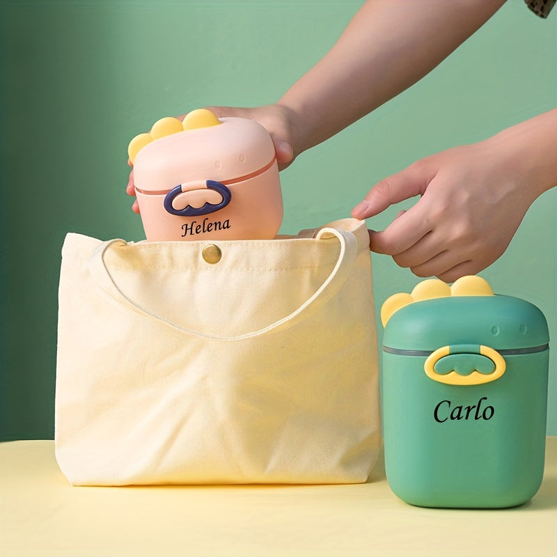 Infant Travel Storage Box with Dinosaur Cartoon Design for Milk Powder and Snacks