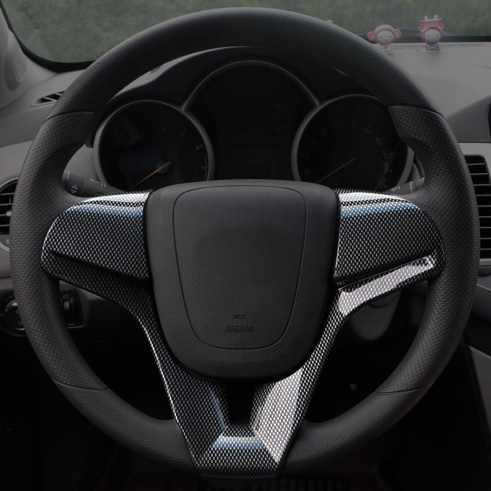 Universal ABS Car Steering Wheel Cover Trim Sticker for Sedan Hatchback