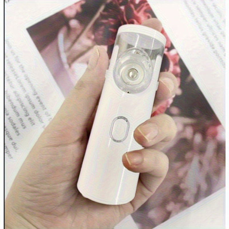 Portable 2-in-1 Facial Humidifier and Steamer with 3 Mist Modes Handheld Battery-Powered Face Hydration for All Skin Types