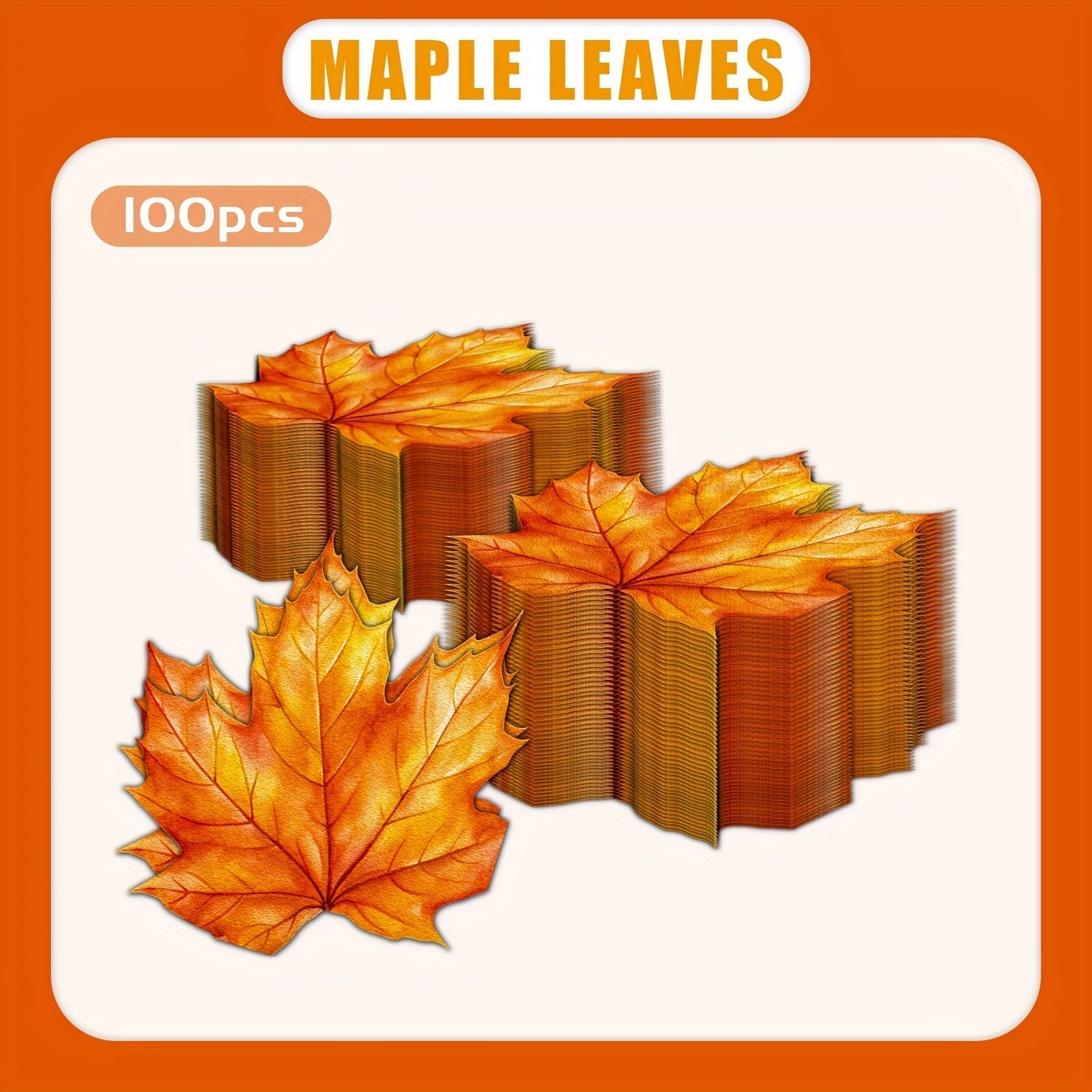4-Ply Disposable Napkins Autumn Maple Leaf Design for Thanksgiving and Fall Events