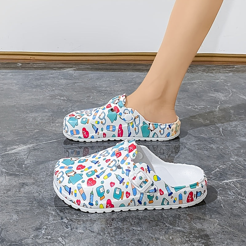 Ayollar uchun EVA klogslar, multfilm shifokor bosimi va past poyabzal bilan