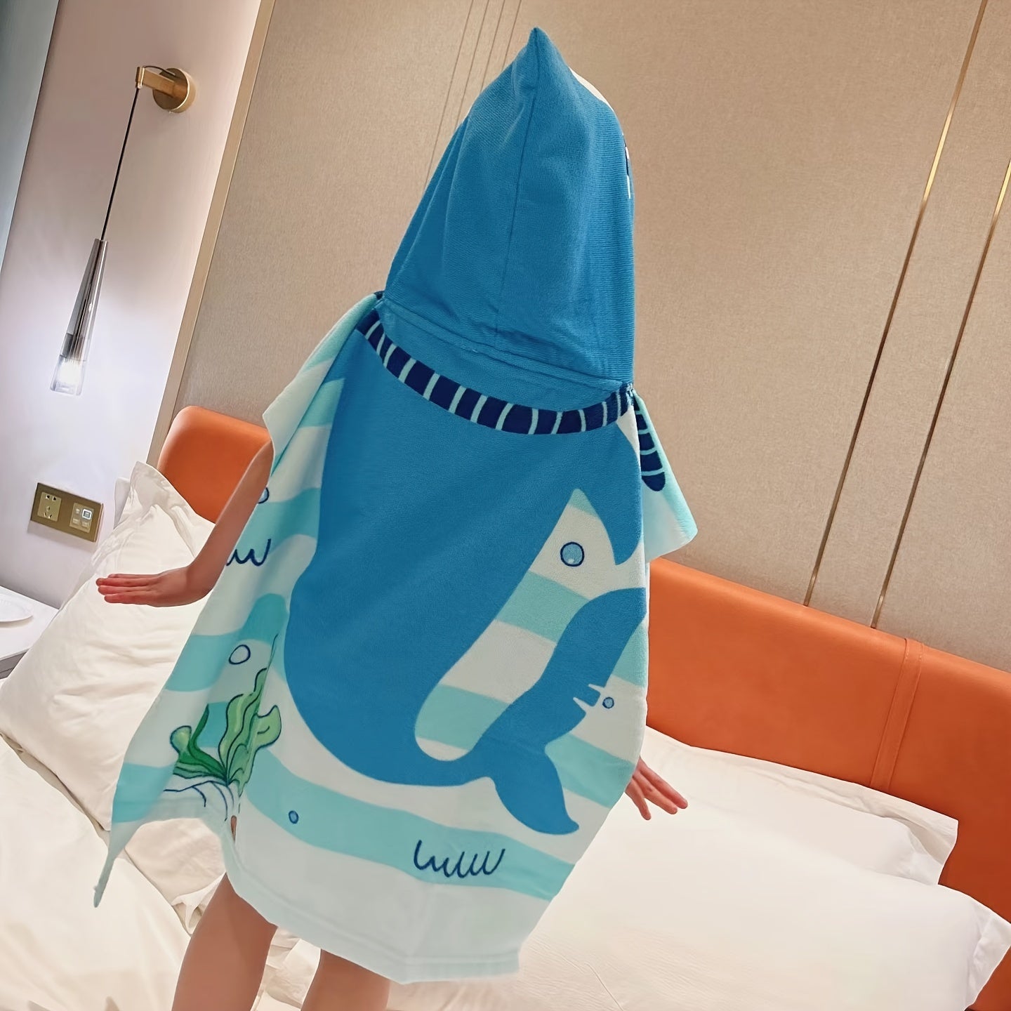 Toalla de baño para niños de microfibra con diseño de dibujos animados, de secado rápido y fácil de limpiar