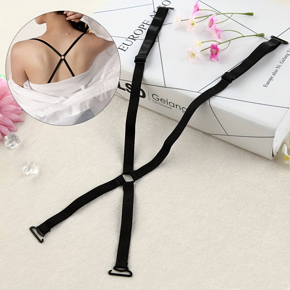 Adjustable Nylon Shoulder Straps for Women's Lingerie and Underwear Non-Slip Cross-Back Bra Straps