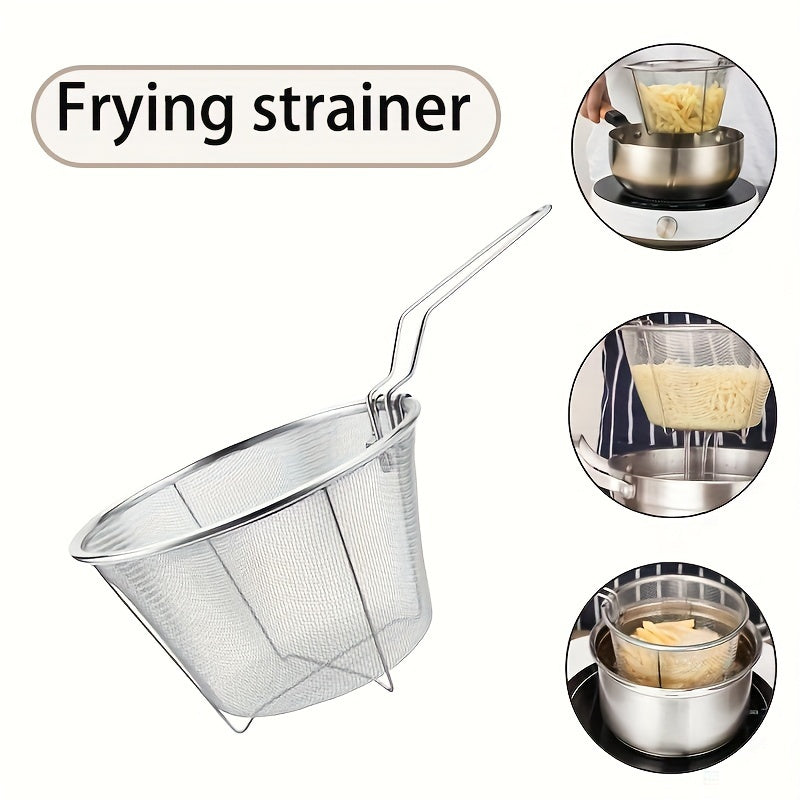 Stainless Steel Frying Basket for French Fries Food Heat Resistant Snack Strainer