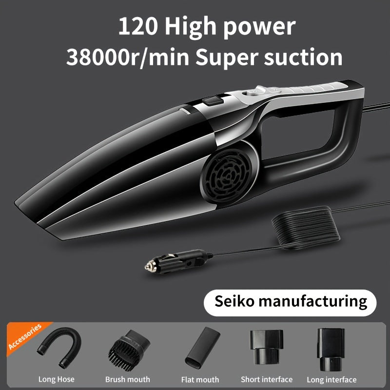 12V Car and Household Vacuum Cleaner with Strong Suction Wet and Dry Use