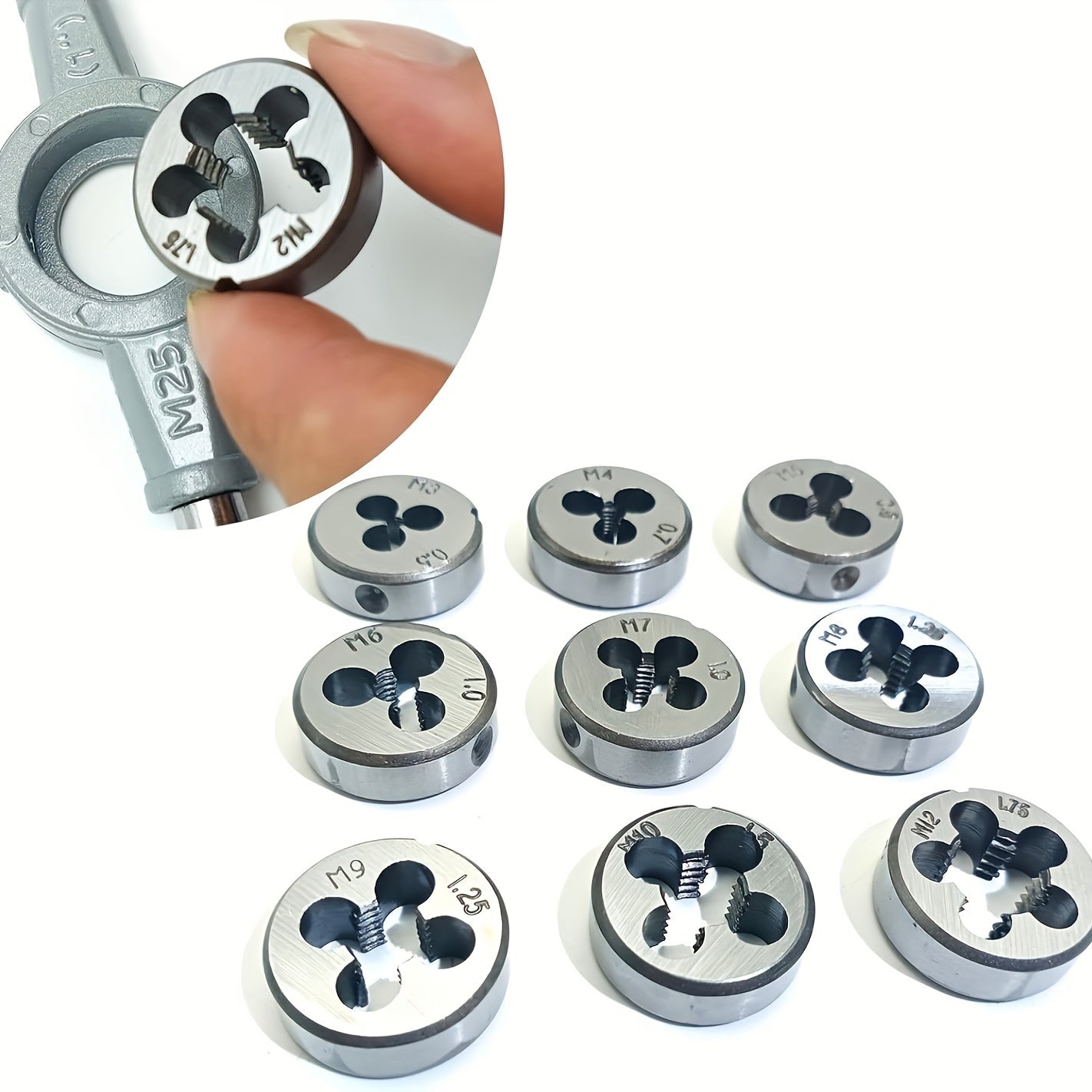 12 dona, M6-M12 o'lchamdagi metrik vint teshik va o'ralish to'plami, aniqlik bilan ishlov berish uchun qotishma po'latdan tayyorlangan, DIY va ta'mirlash ishlari uchun.