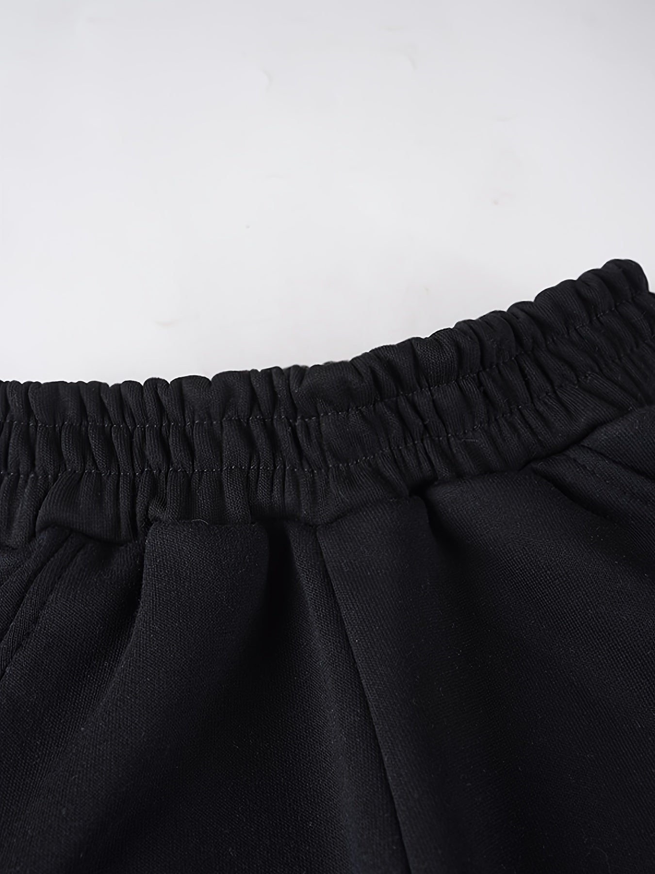 Yigitlar uchun paxta aralashmasi jogger shimlar, harf naqshli, erkin fit, cho'ntaklar, bahor va kuz uchun