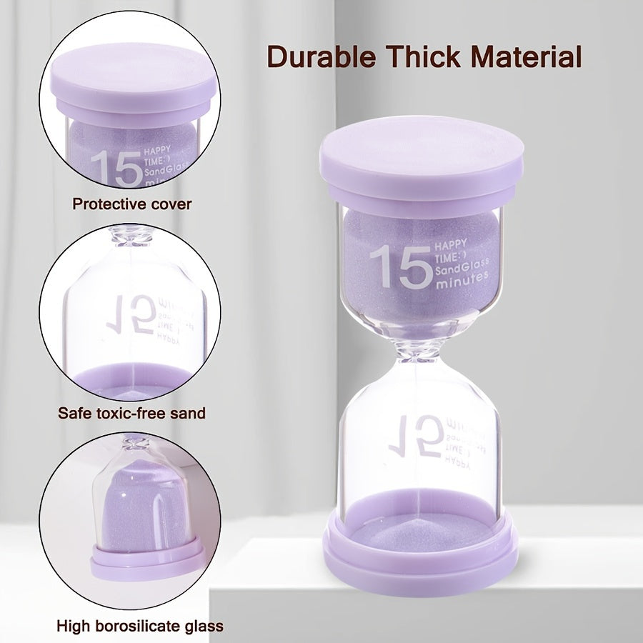 Vibrant Glass Sand Timer Set 5-30 Minutes for Games Classroom Home Office Decor