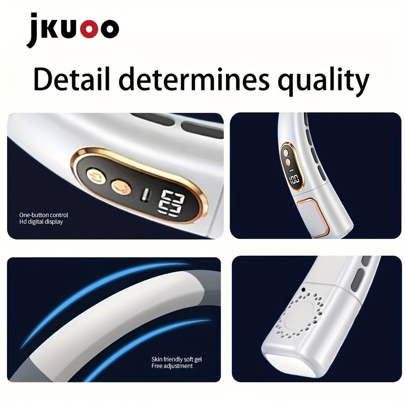 Wearable Personal Cooling Fan Portable Neck Fan 5-Speed USB Rechargeable