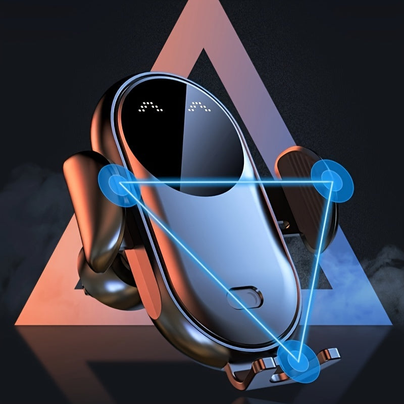 Wireless Car Charger Stand Auto Clamping Magnetic Infrared Qi Mount