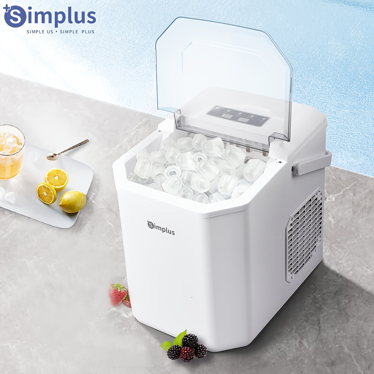 Mini Compact Ice Maker 1.2L Energy-Efficient Automatic Ice Machine