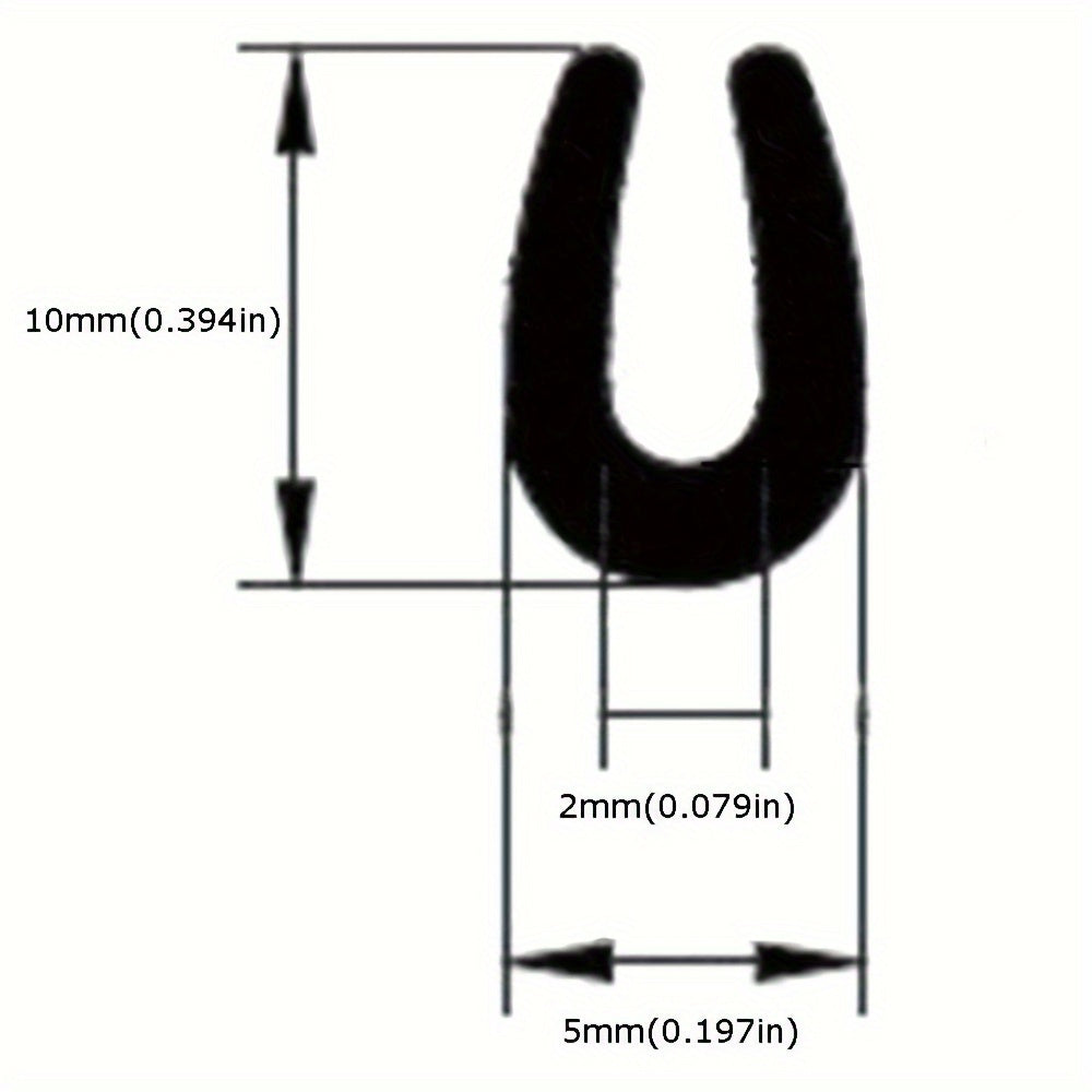Черный резиновый защитный бортик для дверных краев в форме U, 299,92 см, защита от царапин для автомобилей