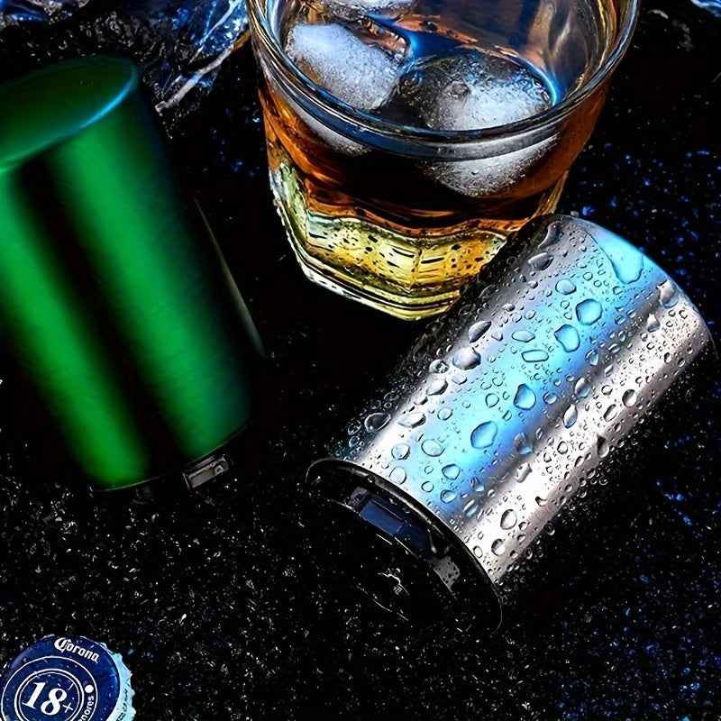 Premium zanglamas po'latdan yasalgan avtomatik shisha ochgich bilan shishalarni osonlik bilan oching, bu uy, oshxona, bar va restoran muhitlari uchun ideal.