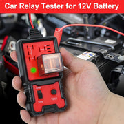 Automotive Relay Tester for 12V 4Pin and 5Pin with Battery Clips Diagnostic Tool