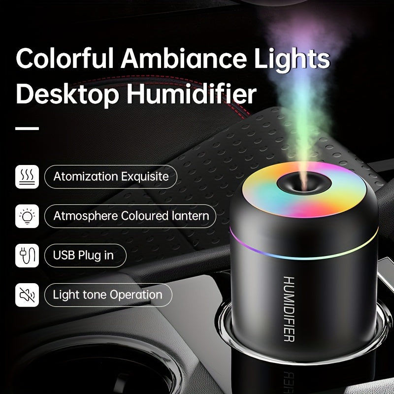 Portable USB Humidifier with Lights and Aromatherapy for Cars, Office, Bedroom