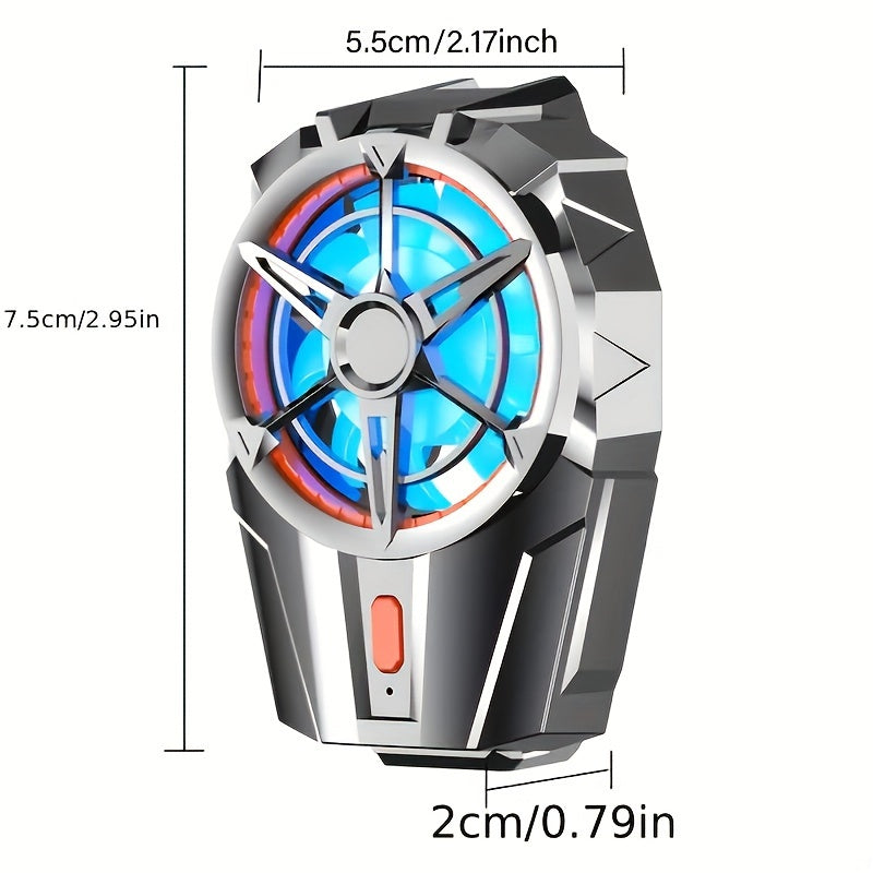 Smartphone Cooling Fan with Rechargeable Lithium-Polymer Battery 3-Speed Adjustable Quiet Operation