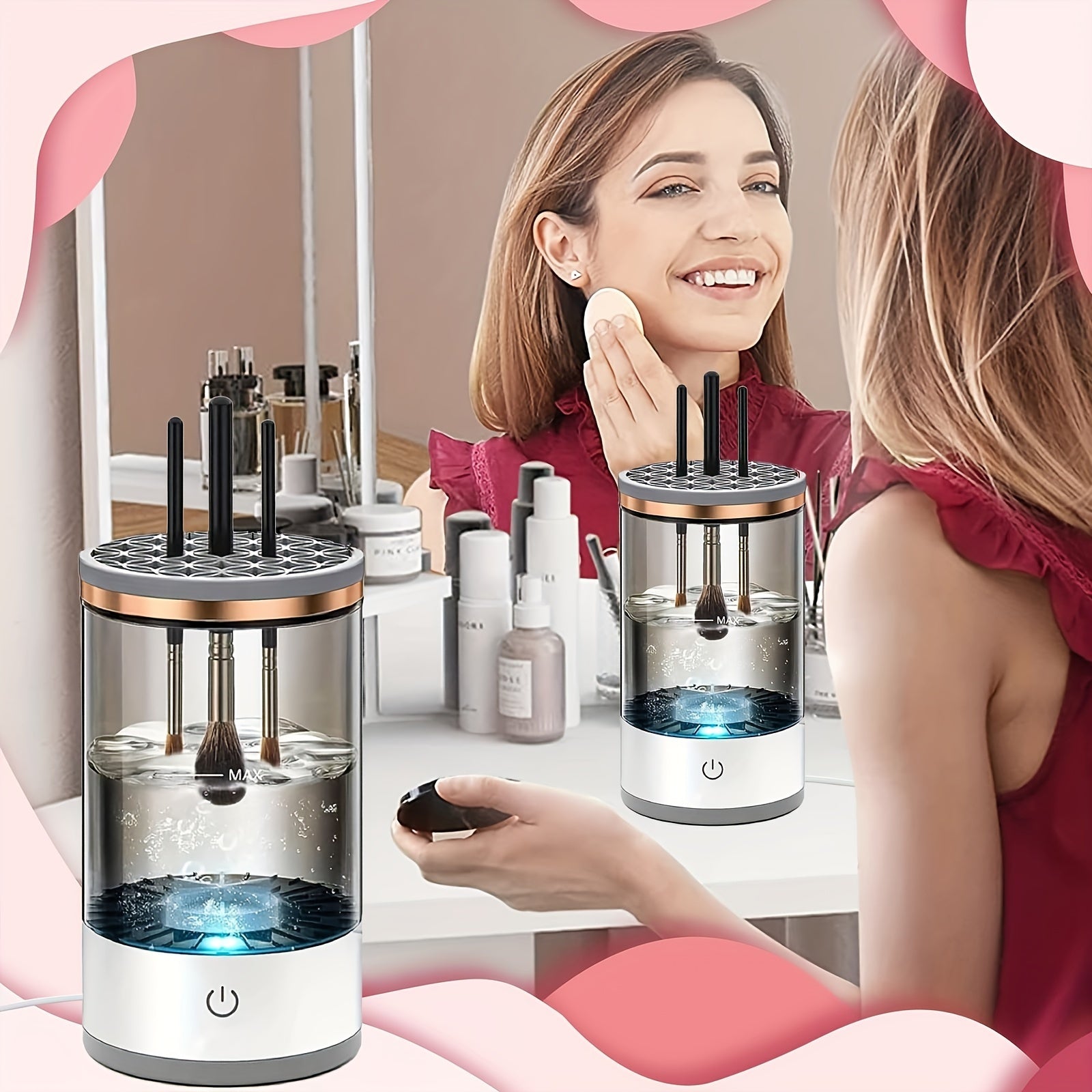 USB Plug-in Makeup Brush Cleaner for Home Office School Dorm Outdoor